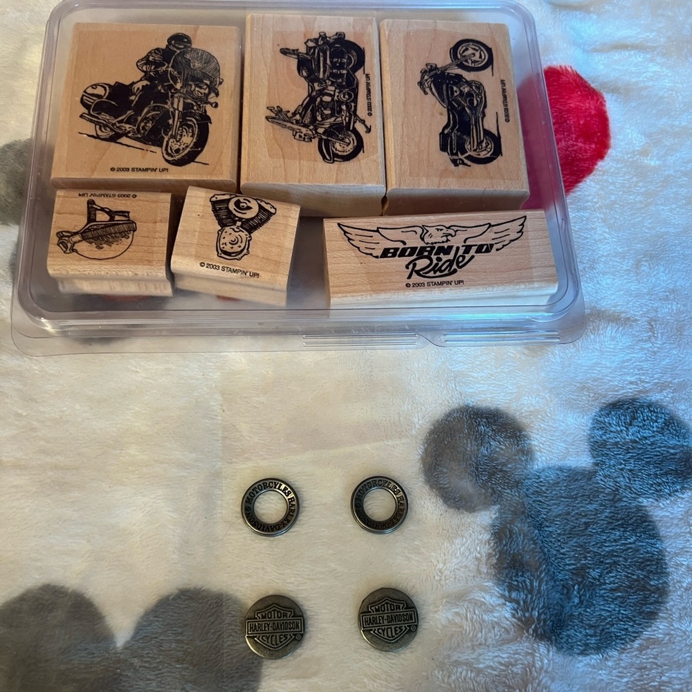 Harley Davidson rubber stamps in excellent condition!